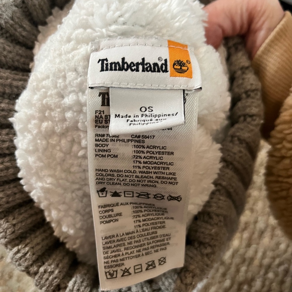 😎 Timberland cable knit faux fur unisex beanie - Picture 6 of 6